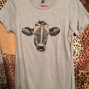 Leopard cow t shirt